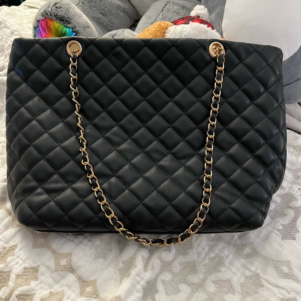 Chanel lookalike tote + matching wallet
